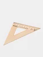  Линейка-треугольник Можга  дерево.  11 см  45°  уп. ПЭ (Арт. - С138) Коричневая - 