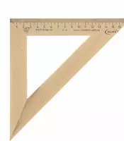Линейка-треугольник Можга  дерево.  18 см  45°  уп. ПЭ (Арт. - С15) Коричневая