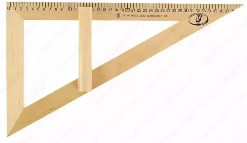 Mozhga taxtasi uchun yogoch uchburchak 40 sm  30° (Art. - C364) Jigarrang