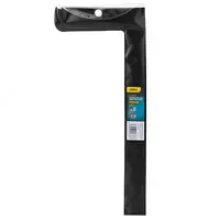   Угловая металлическая линейка (двойная разметка) Deli 350 х 150 мм  90 гр.   ПВХ чехол (Арт. - EDL302350) Серебристая