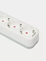   Uzatuvchi shnur (kalit) Deli ET433  3 rozetka  5 m  16A  3680 Vt (Art. - 433-ET) Oq