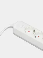   Uzatuvchi shnur (kalit) Deli ET436  4 rozetka  5 m  16A  3680 Vt (Art. - 436-ET) Oq