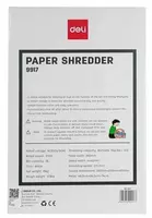  Уничтожитель бумаг (сетевой) Deli А4  270 Вт  16 л. (Арт. - 9917) Черный/серебристый OOO Smart Choice Kans