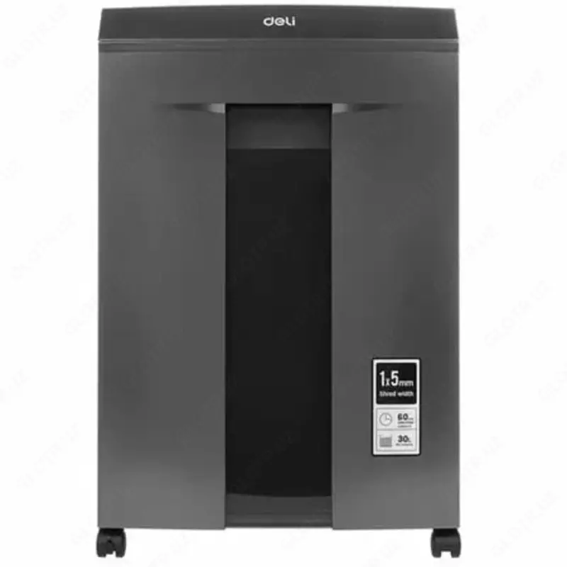  Уничтожитель бумаг (сетевой) Deli А4  450 Вт  8 л. (Арт. - 9919) Черный/серый - 