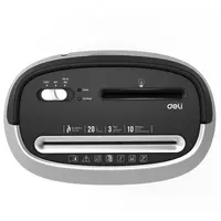   Уничтожитель бумаг (сетевой) Deli А4  80 Вт  10 л. (Арт. - 9948) Черный/серебристый