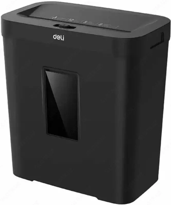 Уничтожитель бумаг (сетевой) Deli А4  80 Вт  10 л. (Арт. - 022-ET) Черный