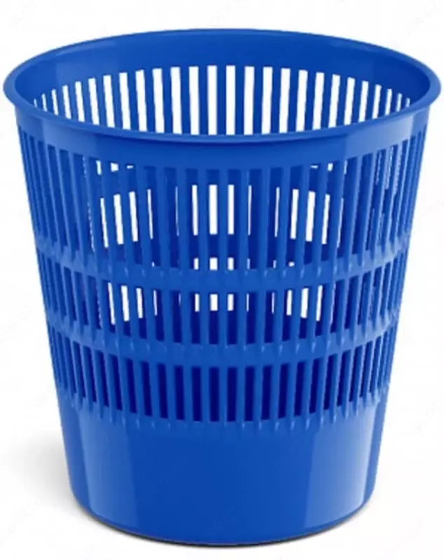 Пластиковая корзина для бумаг  сетка  10 л. (Арт. - 9553-1) Синяя - 