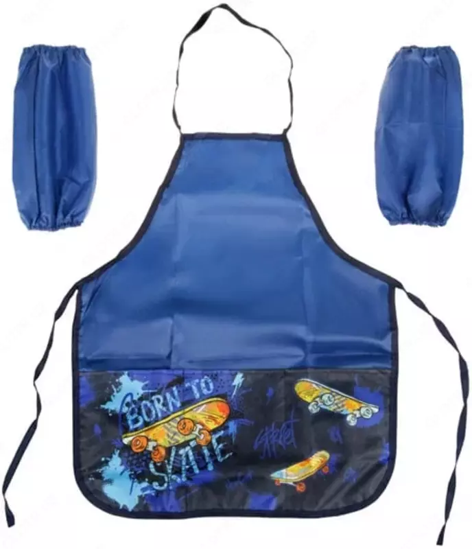 Фартук с нарукавниками ArtSpace Skate  ткань  3 карм.  53.5 х 44.5 см  уп. ПЭ (Арт.- ФМ_280828) Темно/синий