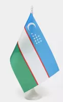 Пластиковый настольный Государственный Флаг РУз  22 х 15 см (Ассортимент)