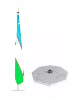 Флагшток РУз на мраморной подставке