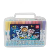 Набор фломастеров Deli Space Finder  наконечн. 1-7 мм  24 шт.  пласт. бокс (Арт. - 70738-24) Цветное ассорти