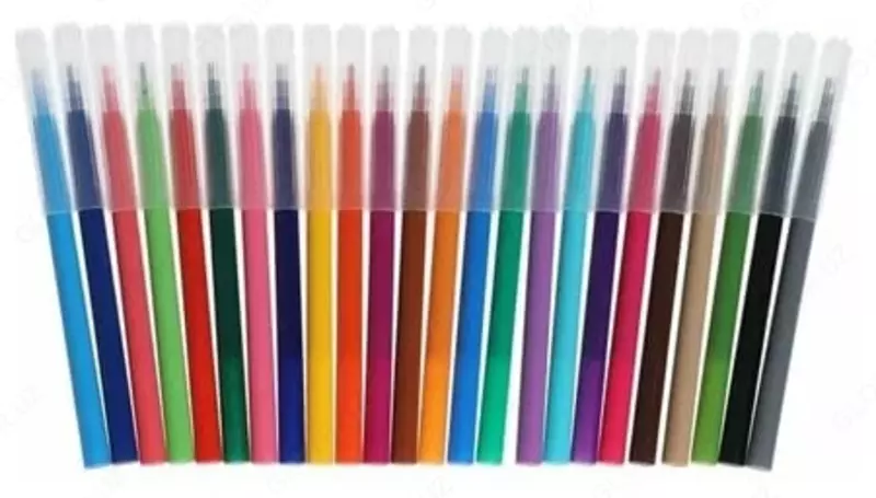  Набор фломастеров (смываемые) Стамм Star  наконечн. 2.0 мм  24 шт.  уп. ПЭ (Арт. - ФЛ506) Цв. ассорти - 