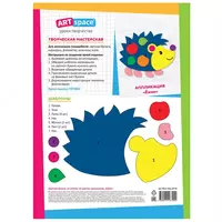   Цветная бумага (мелованная) ArtSpace Ежик  А4  16 л./16 цв. (Арт. - Нб16-16м_28790)