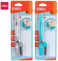 Металло/пластиковый циркуль (грифели) Deli 32 см  уп. блистер (Арт. - 8607) Ассортимент