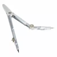  Металло/пластиковый циркуль (грифели) Deli 32 см  уп. блистер (Арт. - 8607) Ассортимент Только в розницу