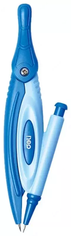  Металло/пластиковый циркуль (грифели) Deli Pioneer  28 см  мех. карандаш   уп. блистер (Арт. - 20002-EG) Ассортимент - 