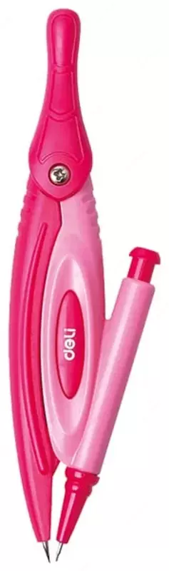   Металло/пластиковый циркуль (грифели) Deli Pioneer  28 см  мех. карандаш   уп. блистер (Арт. - 20002-EG) Ассортимент