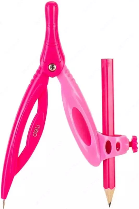  Metall/plastmassa kompas Deli Pioneer  28 sm  qalam  paket. blister (Art. - 20102-EG) Assortiment - 