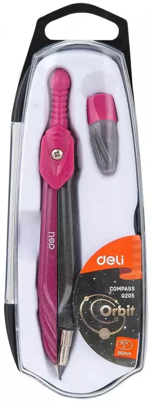  Металло/пластиковый циркуль (грифели) Deli Orbit  31 см  уп. блистер (Арт. - 20502-EG) Ассортимент Только в розницу
