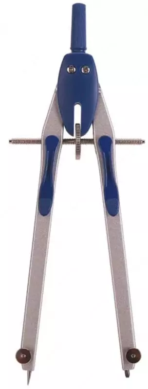 Металло/пластиковый циркуль (грифели) Deli Accuro  32 см  уп. блистер (Арт. - 30994-EG) Синий/серебристый