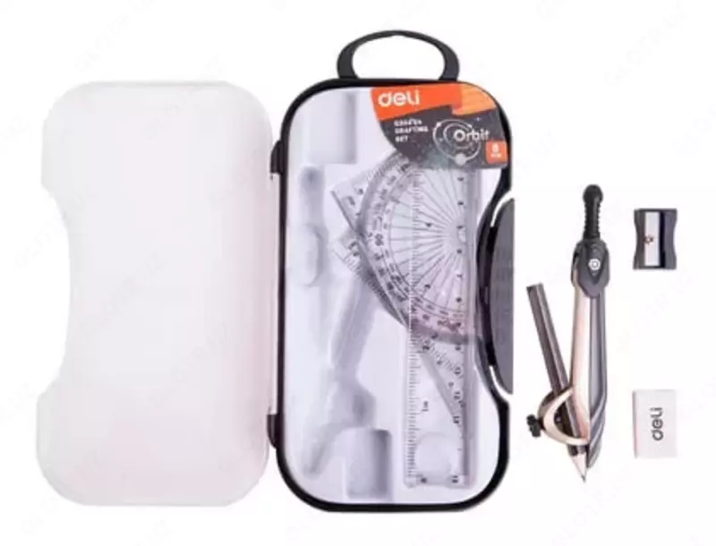 Металло/пластиковый циркуль Deli Orbit  31 см  карандаш (Арт. - 30404-EG) Комплект