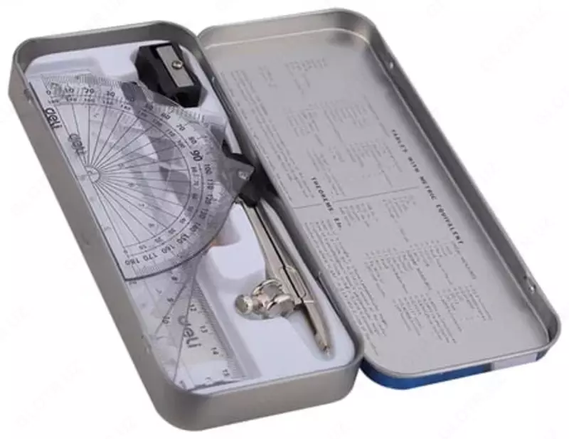 Металло/пластиковый циркуль Deli Orbit Classic  31 см  карандаш (Арт. - 30505-EG) Комплект