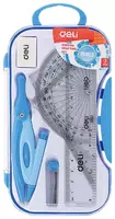 Металло/пластиковый циркуль Deli Pioneer  28 см  карандаш  уп. пенал (Арт. - 30304-EG) Комплект