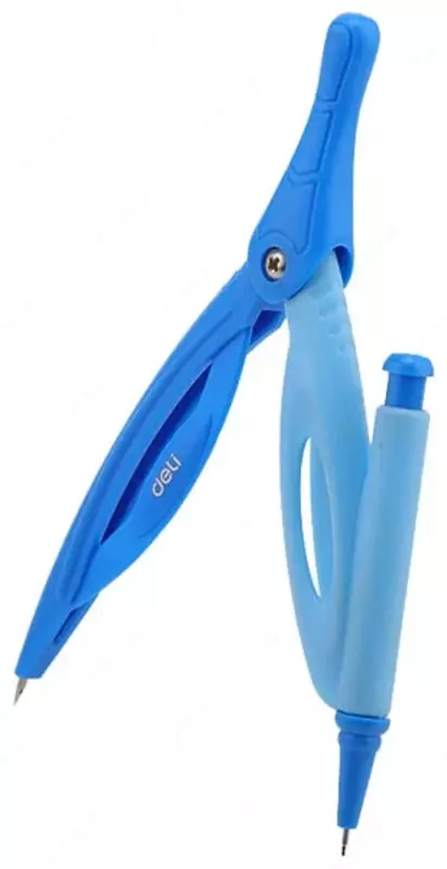  Металло/пластиковый циркуль Deli Pioneer  28 см  карандаш  уп. пенал (Арт. - 30304-EG) Комплект - 