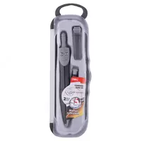   Металло/пластиковый циркуль (грифели) Deli 30 см  мех. карандаш   уп. блистер (Арт. - 20904-EG) Черный/серый