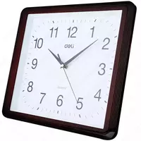 Кварцевые настенные часы (прямоугольные) Deli  24 5 x 30 см (Арт. - 9007) Коричневые - 