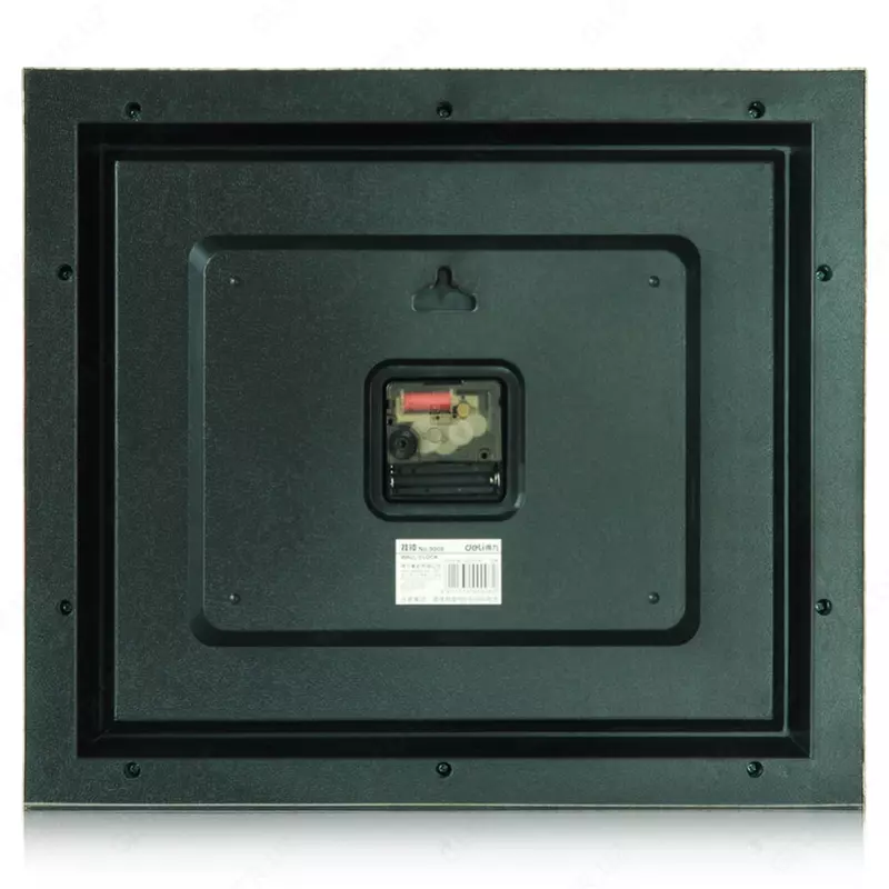   Кварцевые настенные часы (прямоугольные) Deli 40 x 35 см (Арт. - 9008) Коричневые