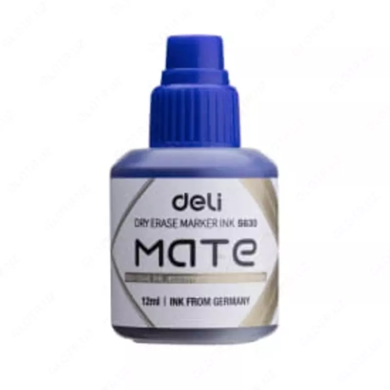Doimiy markerlar uchun siyoh Deli Mate WB 004  12 ml. (Art. - 630-ESBL) Moviy