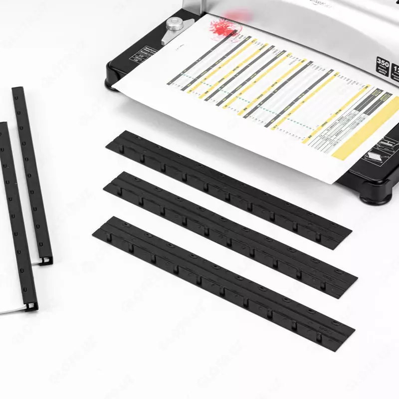   Упаковка шин для переплета (брошюровщики) Deli пластик  12.5 мм  100 шт  карт. уп. (Арт. - 3828-bk) Черная