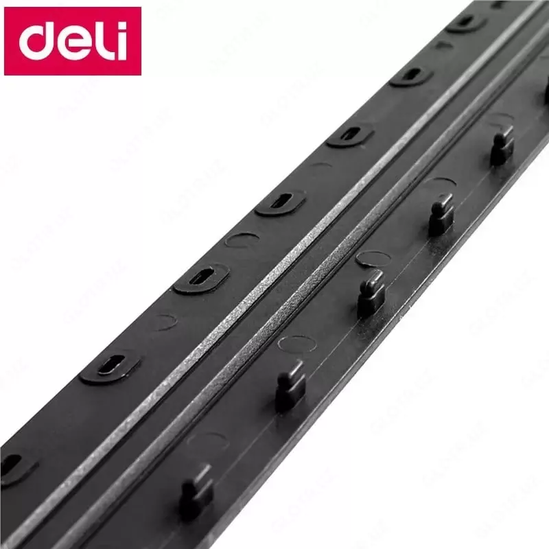  Упаковка шин для переплета (брошюровщики) Deli пластик  7.5 мм  100 шт  карт. уп. (Арт. - 3826-bk) Черная Только в розницу