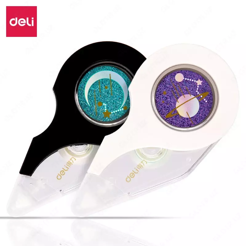 Tuzatish lentasi Deli 5 mm x 12 m  paket. blister (modda - 71499) Col. turli xil