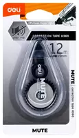 Tuzatish lentasi Deli Mute  5 mm x 12 m  paket. blister (Art. - 360-EH) Col. turli xil