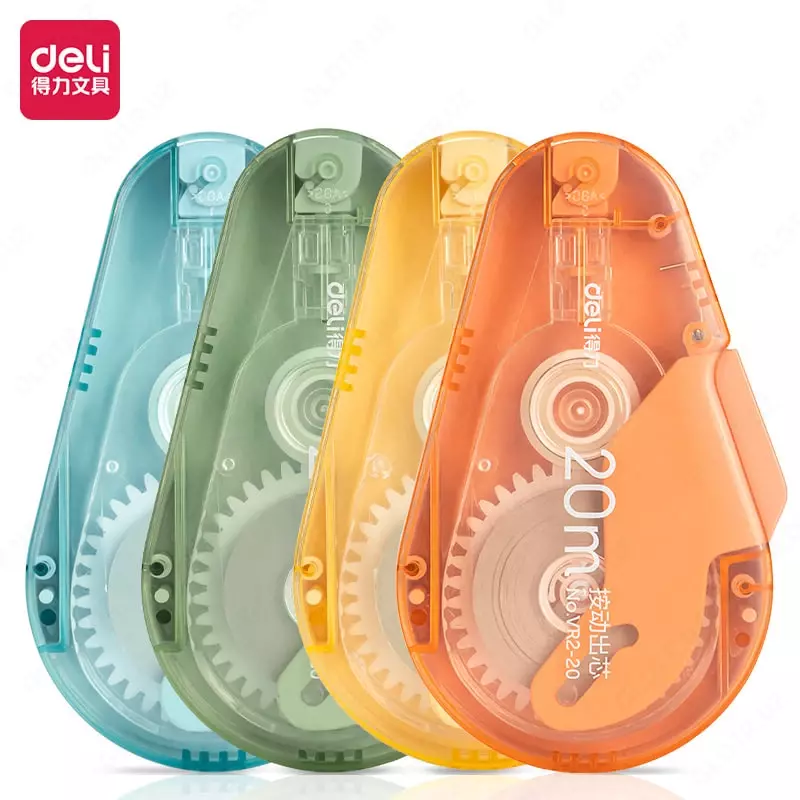 Корректирующая лента Deli VR2-20  5 мм х 20 м  уп. блистер (Арт. - 2-20-VR) Цв. ассорти