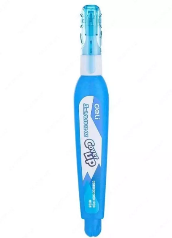 Корректирующая штрих-ручка Deli Cover UP  3 мл.  металл. наконечн.  уп. карт. кор. (Арт. - 10590-EH)