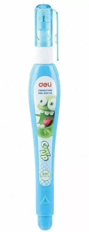  Корректирующая штрих-ручка Deli Cover UP Bumpees  5 мл.  металл. наконечн.  уп. карт. дисплей (Арт. - 10000-EH) Цв. ассорти - 