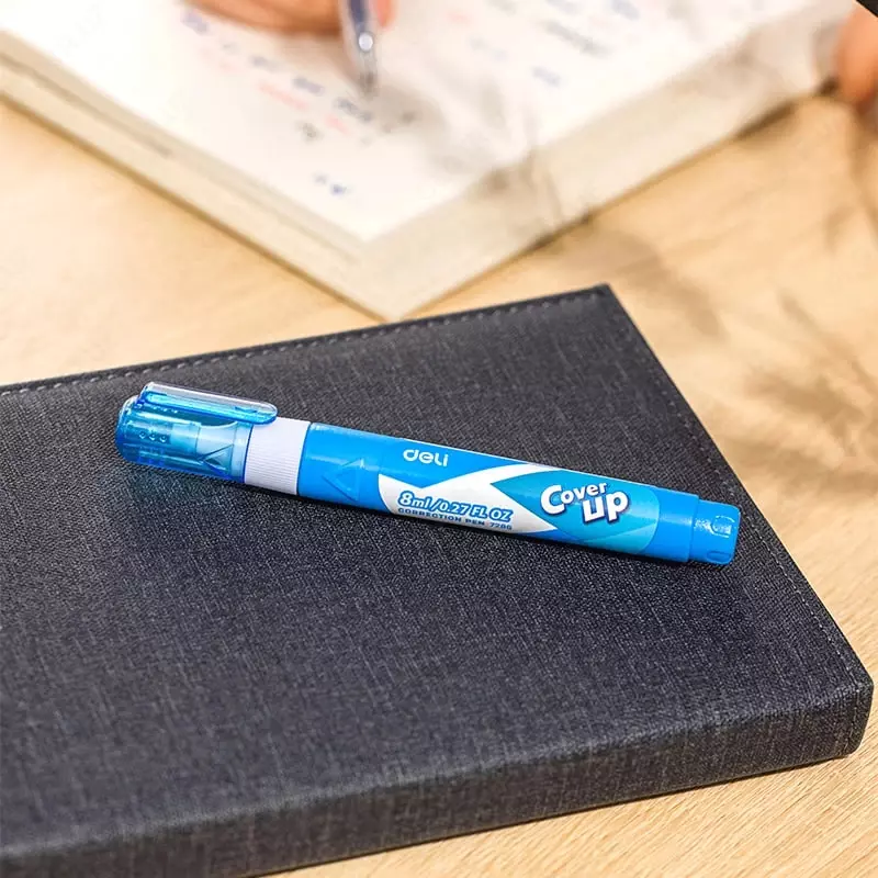   Tuzatuvchi insultli qalam Deli Cover UP  8 ml.  metall. maslahat  paket kart. kor. (m. - 402-MT-EH)