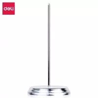 Металлическая подставка-гвоздик для чеков Deli ф. 7 6 х 1 2 х 14 2 см  уп. карт. кор. (Арт. - 0241) Серебристая