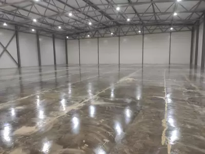 Эпоксидный наливной пол - Epoxy self-leveling floor OOO "BRIKET PLUS"