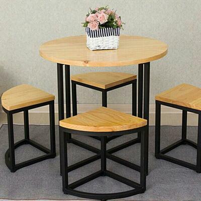 Комплект обеденный (стол и 4 стула) в стиле Лофт (КОД 001)