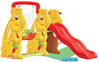 Детская горка с качелей ВЕСЕЛЫЙ КРОЛИК PS 5025