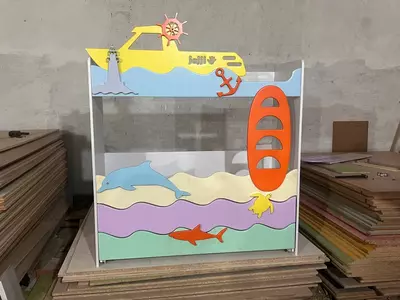 Четырехъярусная детская кровать АКВАРИУМ 5