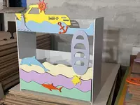 Детская дизайнерская кровать (4 яруса). Модель № 5 "АКВАРИУМ" - 1 900 000 сум