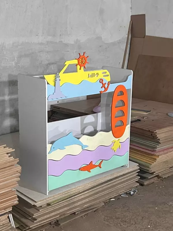 Детская дизайнерская кровать (4 яруса). Модель № 5 "АКВАРИУМ" Только в розницу