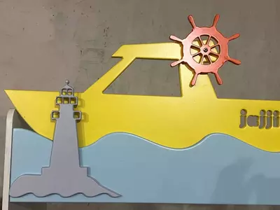 Bolalar dizaynerlik karavoti (4 qavat). 5-raqamli "AQUARIUM" modeli