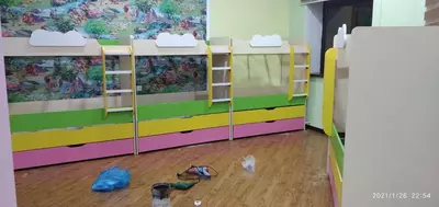 1 600 000 сум / упак Детская дизайнерская кровать (4 яруса). Модель № 11 "Цветное ассорти"