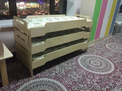 Детская дизайнерская кровать (3 яруса). Модель № 15а